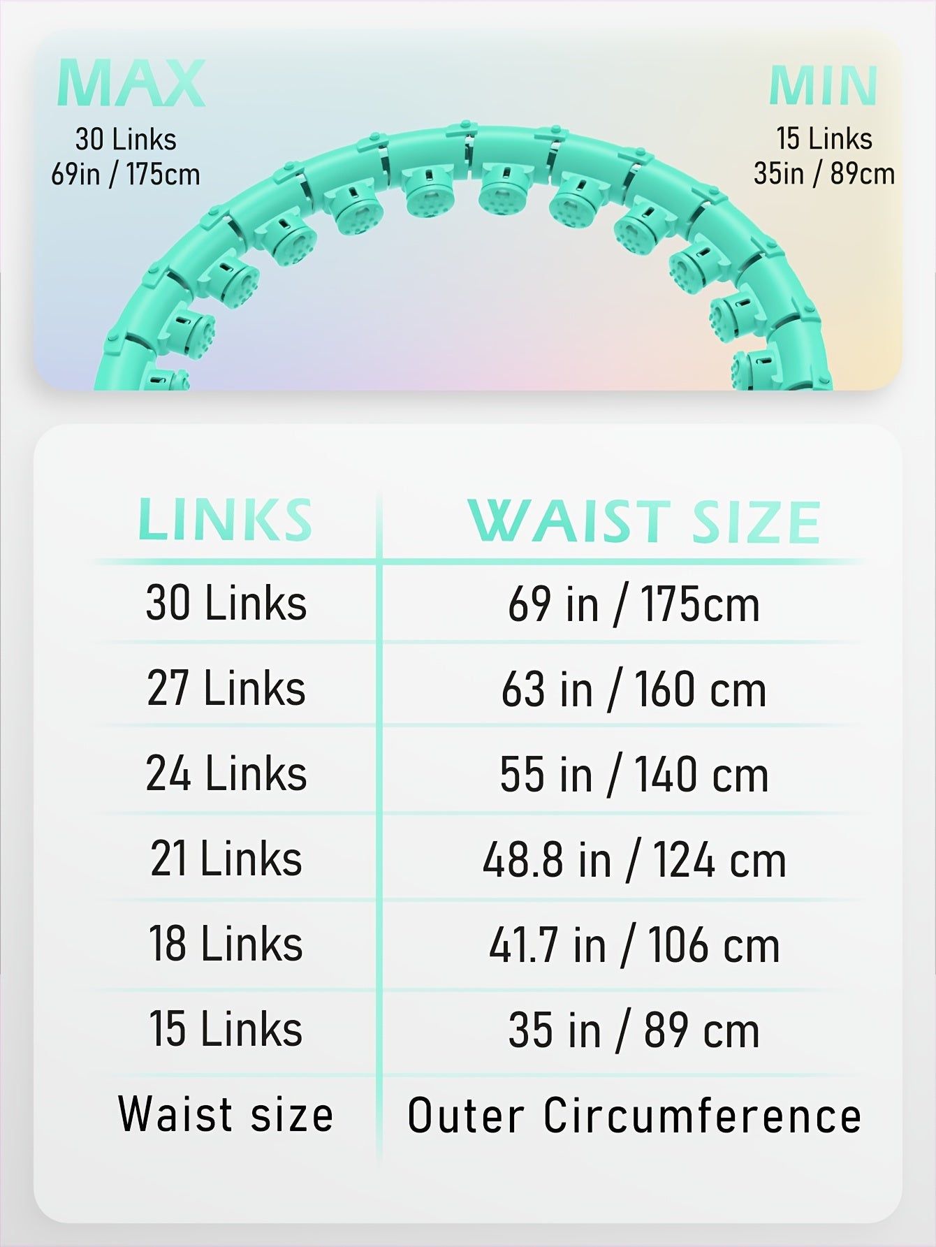 Weighted Smart Hula Hoop for Adults & Beginners – 69 Inch / 175cm, 30 Detachable Knots, Plus Size Exercise Circle for Weight Loss & Core Workout