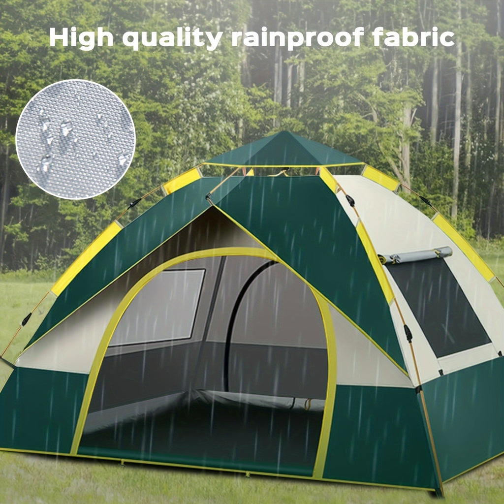 SKYNEST Instant Setup Camping Tent 1-4 Person All Season with Dual Doors & Mesh Windows – Windproof Lightweight Pop Up Tent for Camping Hiking Hunting