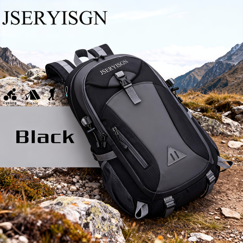 Large 40L Hiking Backpack Lightweight Unisex Adjustable Shoulder Straps – Outdoor Pack for Camping Travel Cycling Men Women Red Black Dark Blue Green