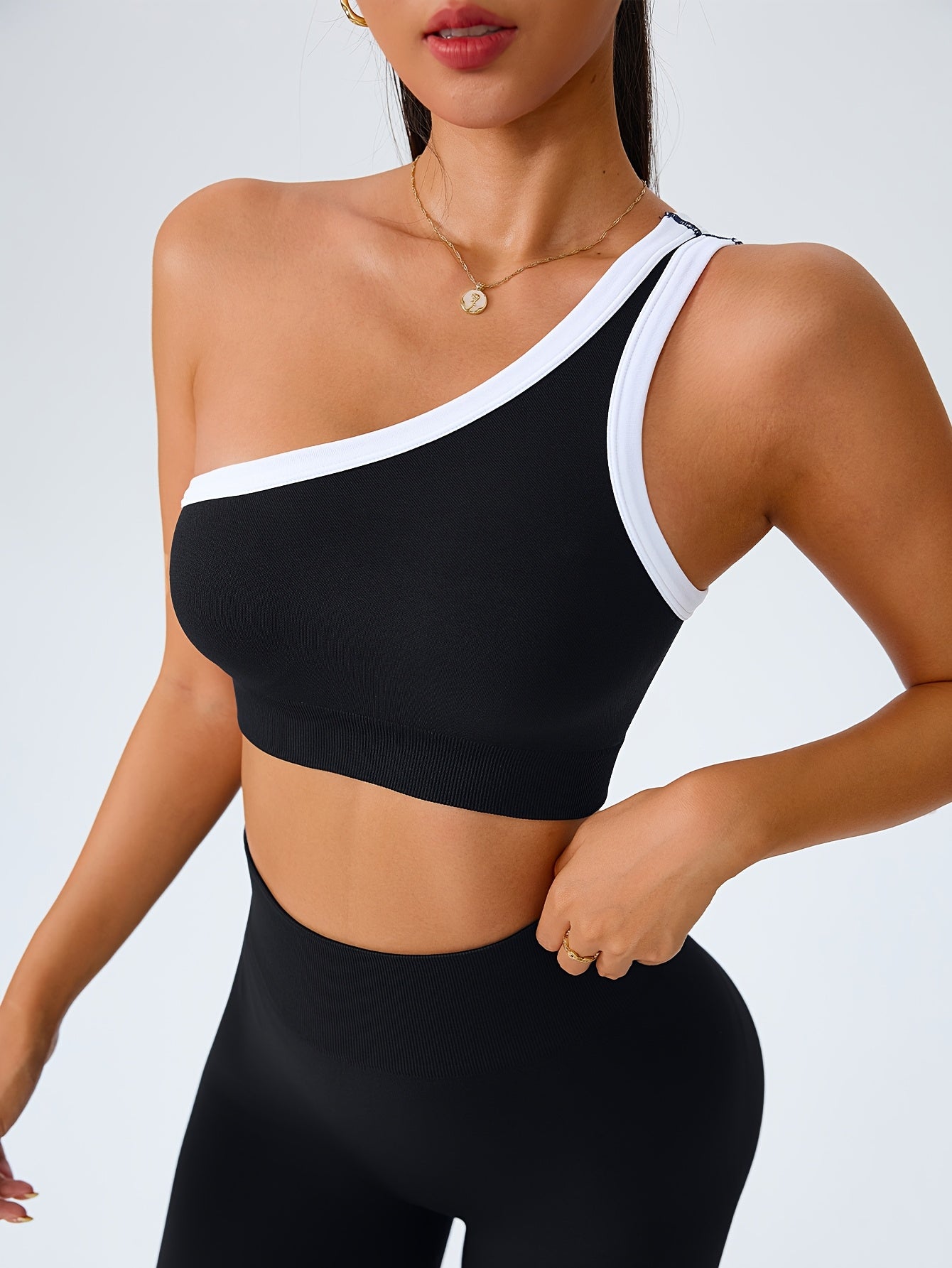 High-Waisted Butt-Lifting Leggings & Sports Bra Set for Women 2-Piece Stretchy Yoga Workout Outfit Solid Color Running Activewear with Camisole Top XS-XL