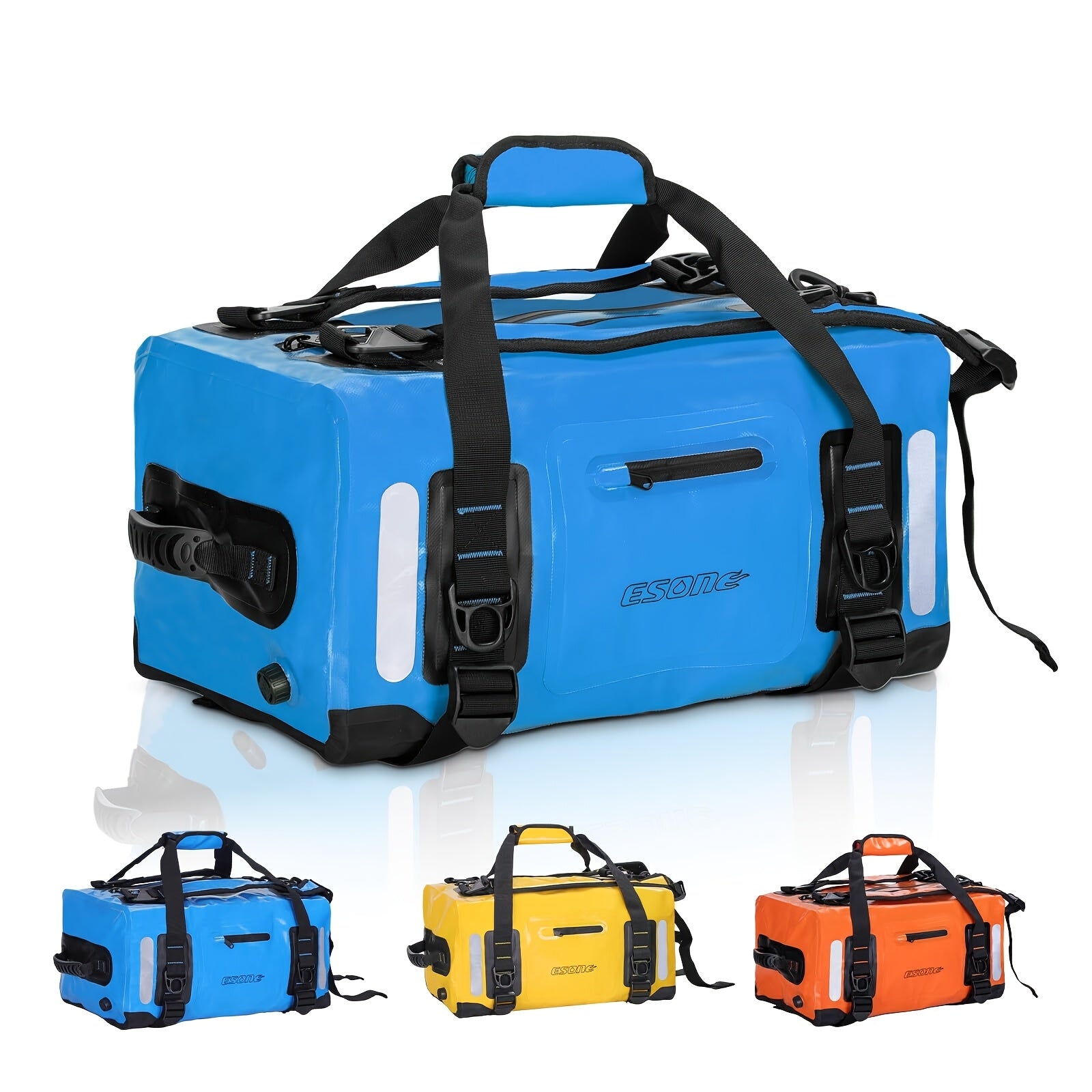 Dry Bag Backpack Waterproof 40L 60L Roll Top Sack for Kayaking Camping Surfing Paddle Board Boating Men Women Blue Orange Yellow