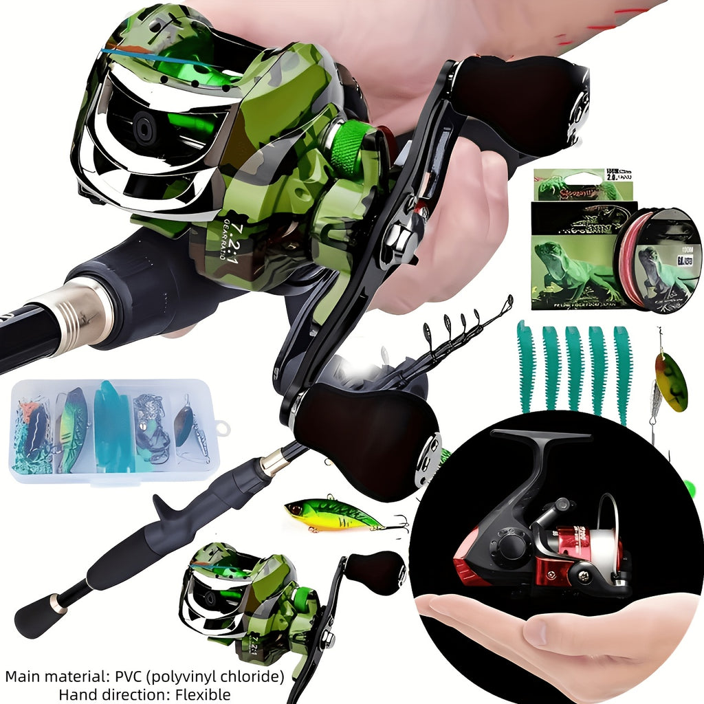 Metal Baitcasting Fishing Reel – High-Efficiency Strong Drag & Bearings Left or Right Hand for Freshwater Saltwater Bass Fishing