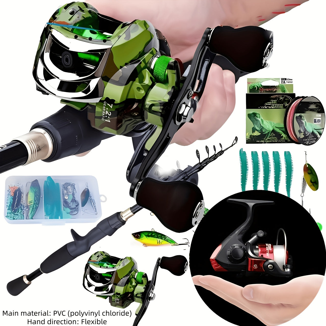 Metal Baitcasting Fishing Reel – High-Efficiency Strong Drag & Bearings Left or Right Hand for Freshwater Saltwater Bass Fishing