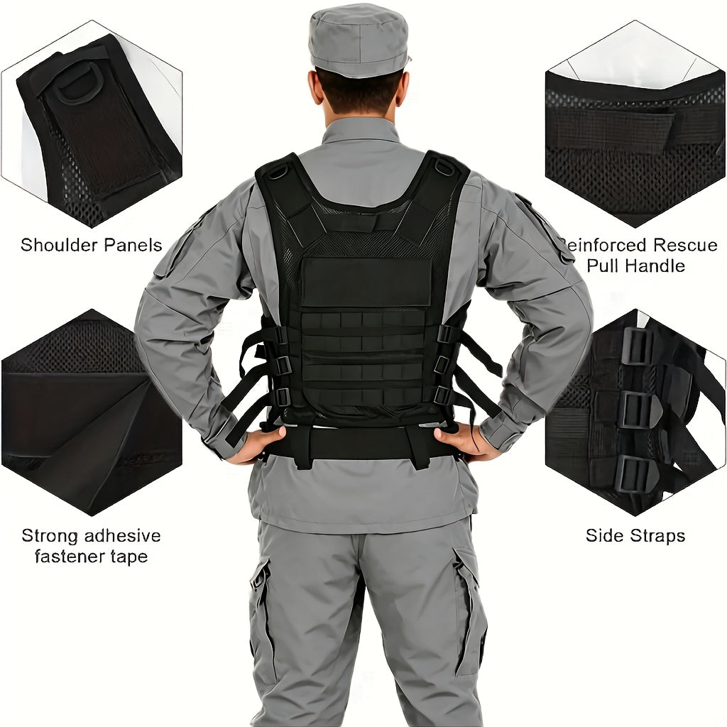Quick Release Multi-Functional Breathable Outdoor Vest – Camping Hiking Fishing Training Black Khaki Military Green