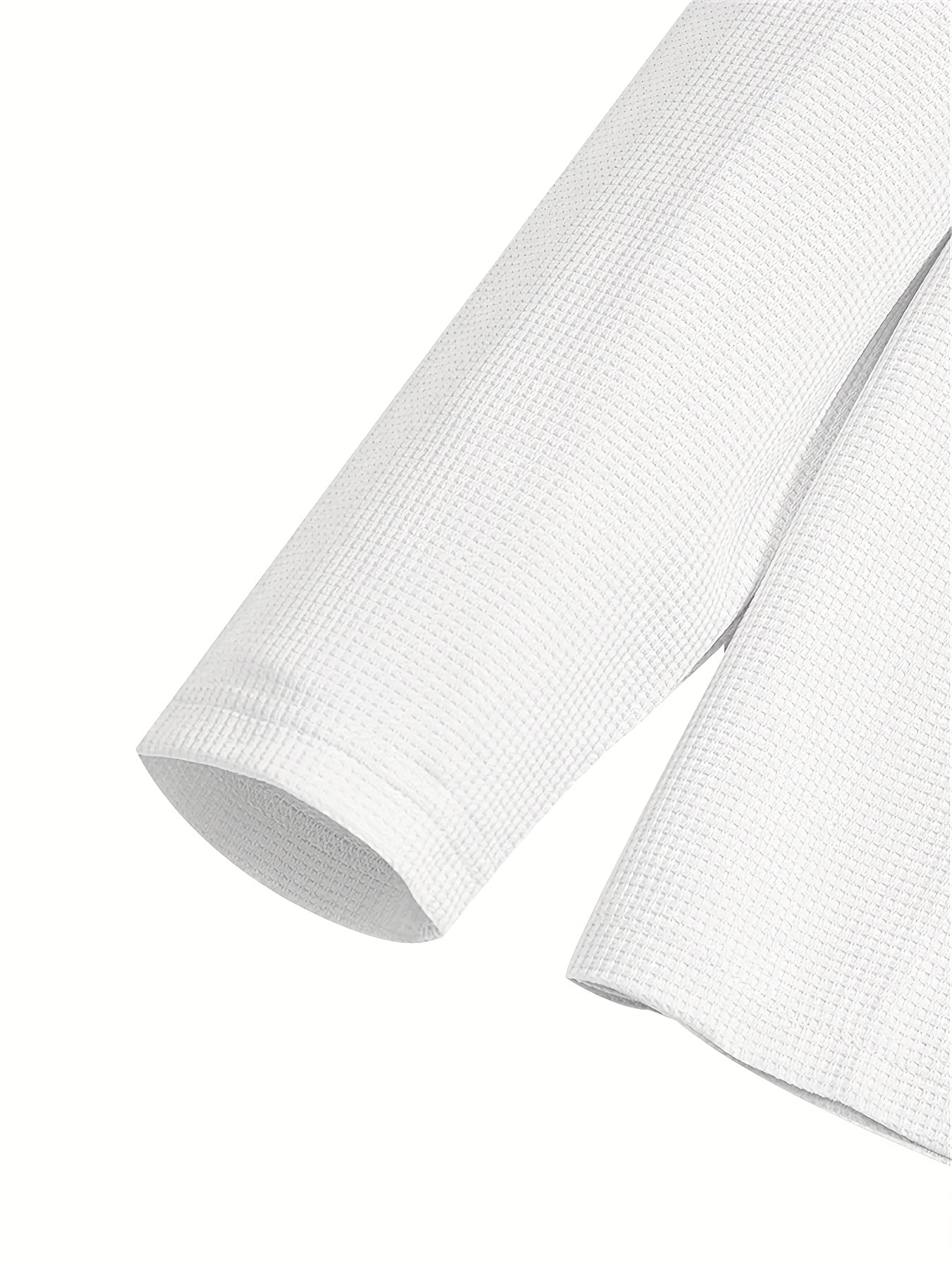 Men's Waffle Long Sleeve Set – 2-Piece Sports & Leisure Tracksuit with Pants, Breathable Polyester Knit, Regular Fit for Spring Autumn Daily Wear, M-XXXL