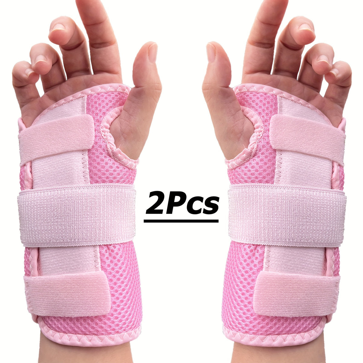 Wrist Brace 1 Pair Dual Plate Triple Fixation Adjustable Breathable Support Wrap – Sports Fitness Carpal Tunnel Pain Relief for Men & Women