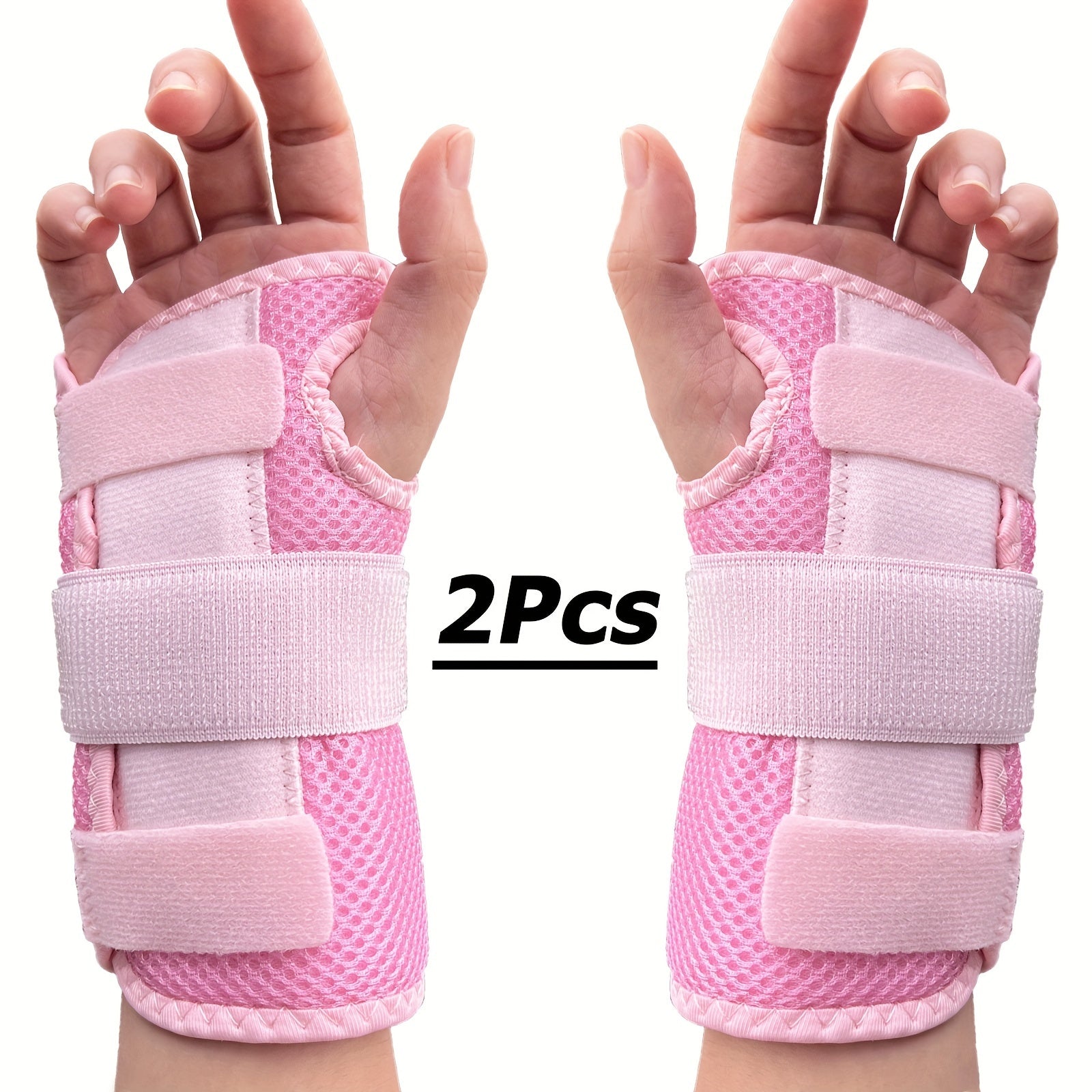 Wrist Brace 1 Pair Dual Plate Triple Fixation Adjustable Breathable Support Wrap – Sports Fitness Carpal Tunnel Pain Relief for Men & Women
