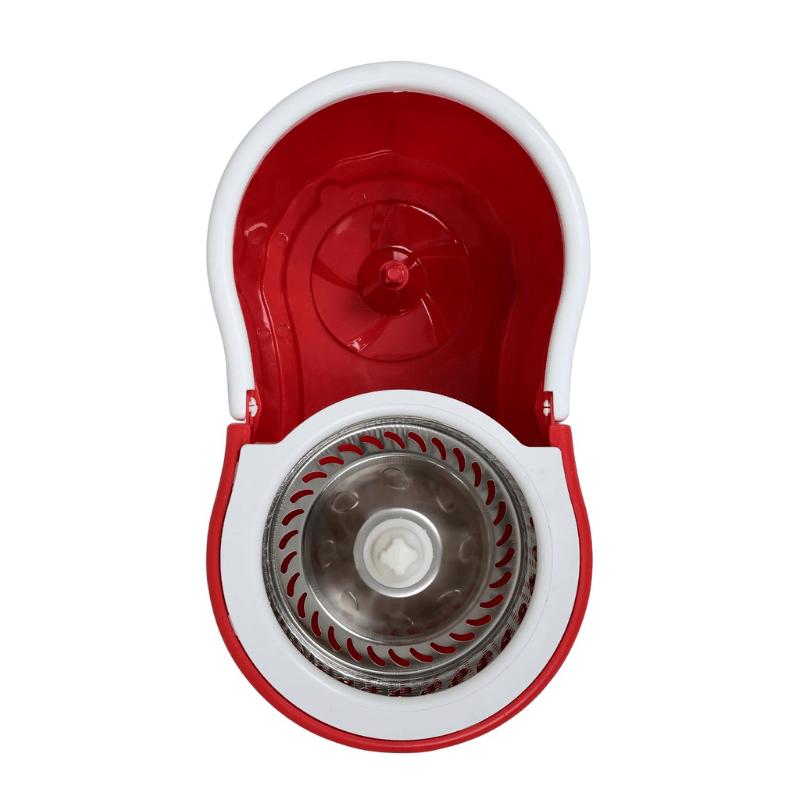 360° Spin Mop and Bucket Set with Wringer - Stainless Steel Handle, Microfiber Refills, Spinning Floor Cleaning System for Hardwood, Tile & Laminate