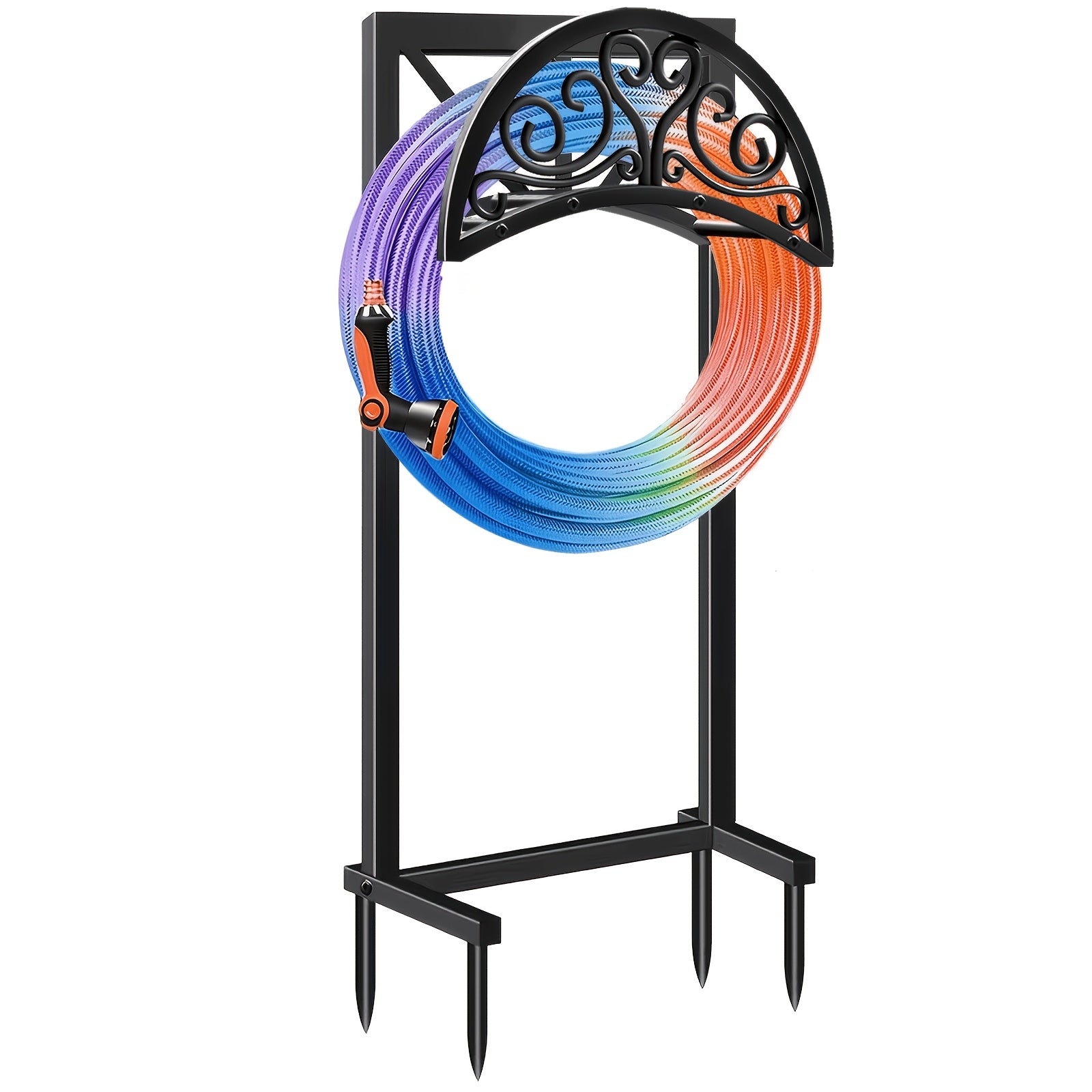 Garden Hose Holder Outdoor Wall Mount & Freestanding Hose Reel Rack – Heavy Duty Metal, Rust-Resistant, Multi-Style Options for Lawn Patio Yard