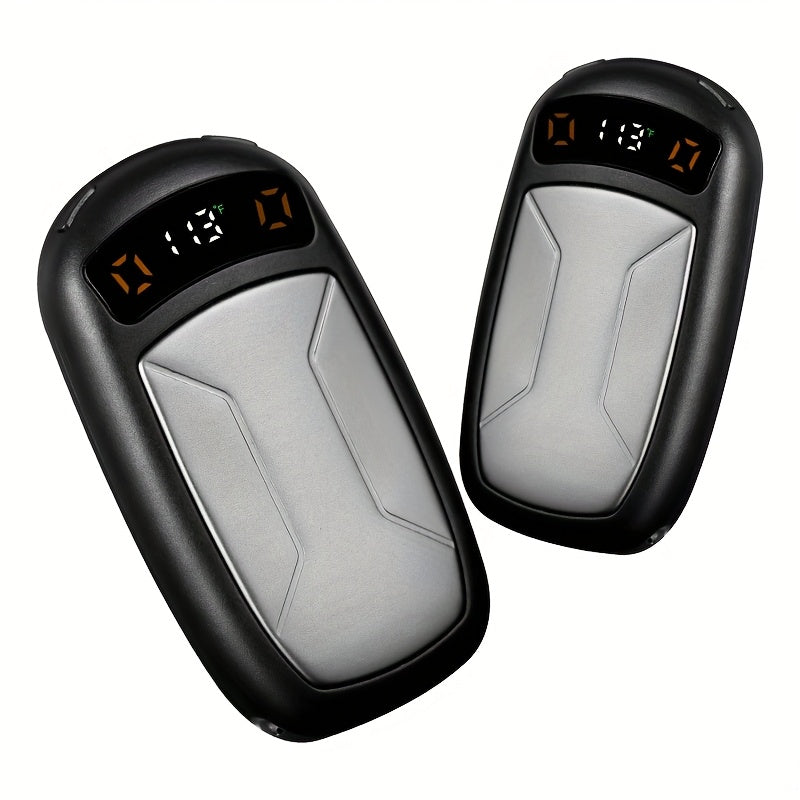 2-Pack Rechargeable Hand Warmers with COB Light & Magnetic Base - 12 Hours Warmth Electric Portable Hand Warmer with High Lumen Flashlight for Camping, Hiking, Winter Outdoor Use - Christmas Gift for Women Men