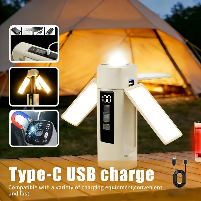 Magnetic LED Work Light Rechargeable Telescopic Inspection Light 7 Modes 360° Adjustable Foldable – Auto Repair Mechanic Camping Hiking Fishing Emergency Flashlight Tool