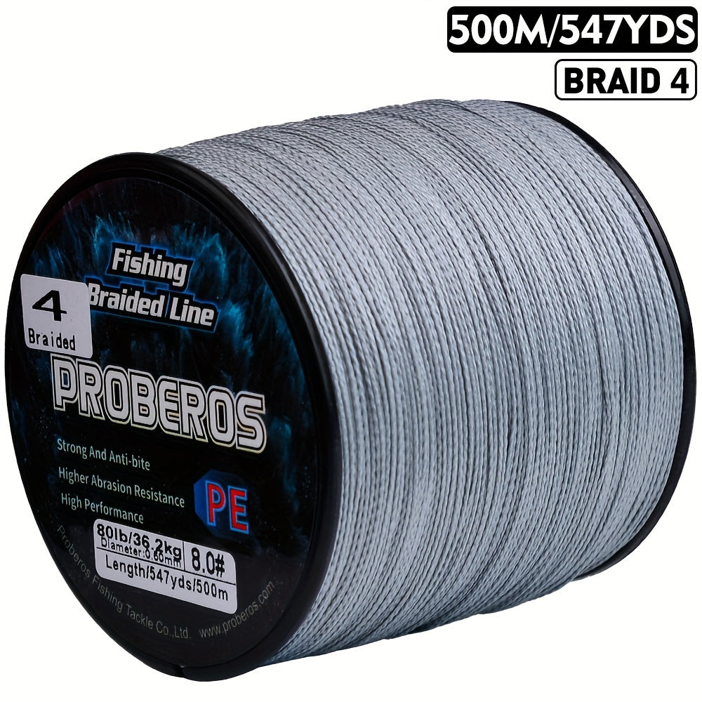 Braided Fishing Line 547 Yards 4 Strand 6LB-80LB Abrasion Resistant Zero Stretch Superline – Gray Green Camo Fishing Braid