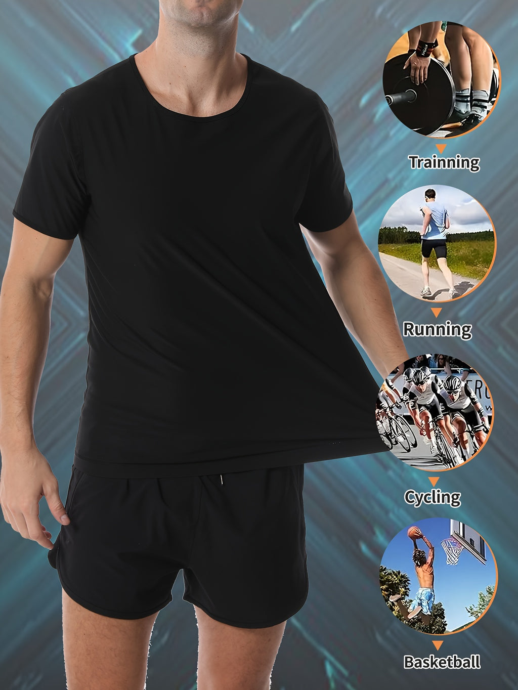 Men's Compression Shaping Short Sleeve Sauna Sweat Shirt – Tight Fit Workout T-Shirt for Gym, Running, Yoga & Training | 90% Polyester 10% Elastane | S–XXL