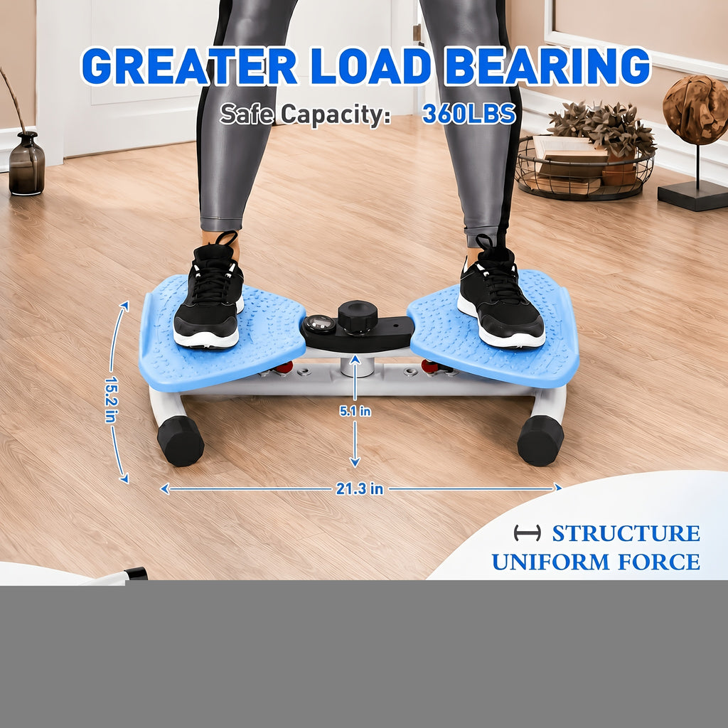 Waist Twisting Board Ab Twister Exercise Machine 360LBS Noiseless Home Gym Digital Display Tracks Time Reps Calories with Figure-8 Resistance Band for Core Workout