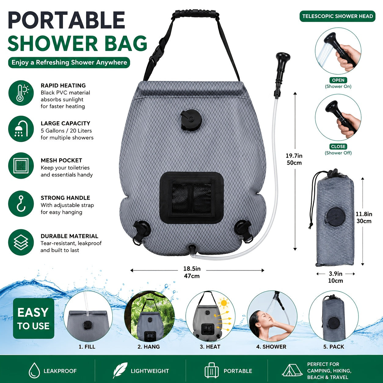 Portable Camping Toilet with Privacy Tent Pop Up Potty Shelter 12 Toilet Bags for Adults Outdoor Camping Travel Changing Shower