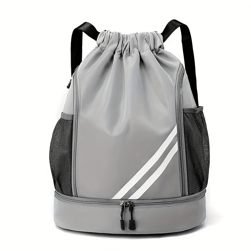 Drawstring Sports Backpack Gym Bag Lightweight for Men & Women – Basketball, Yoga & Fitness Bag with Shoulder Strap, Polyester Lining & Drawstring Pouch