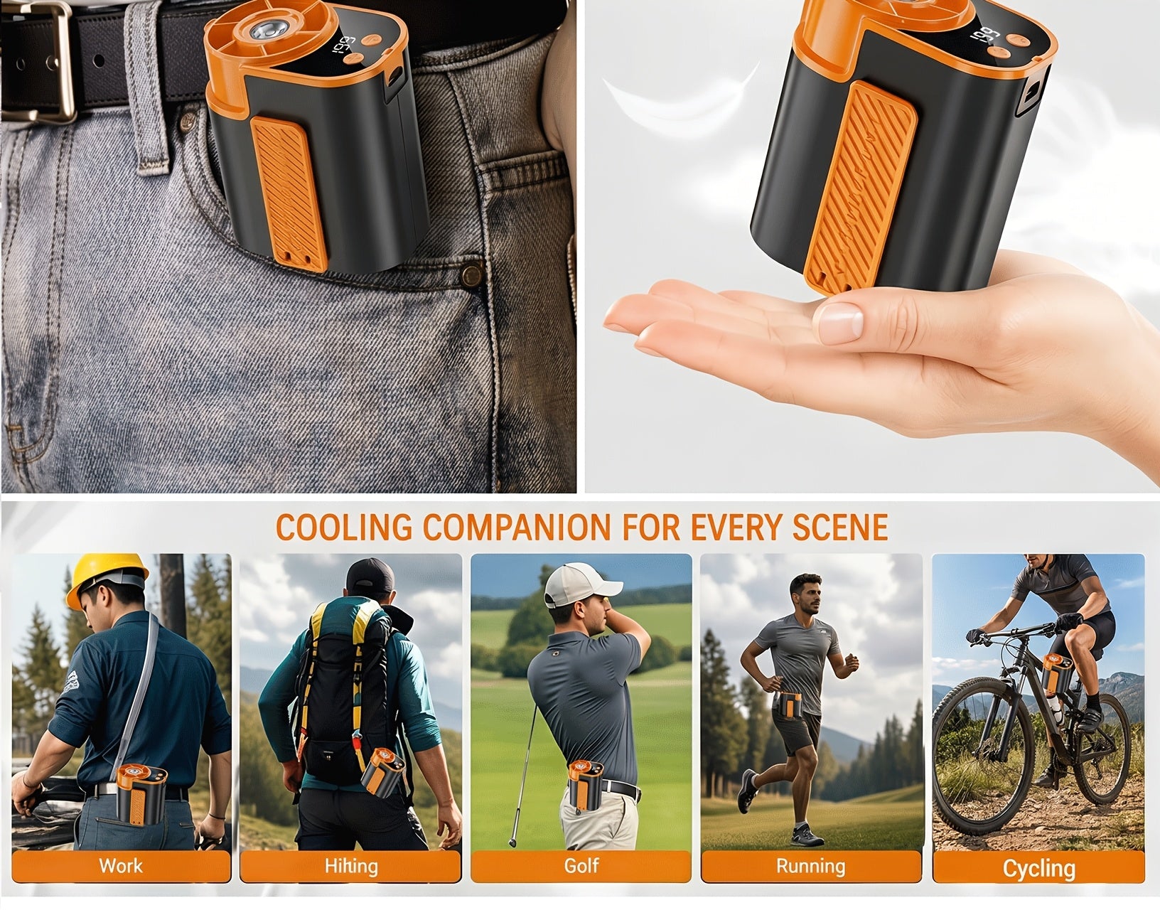 Hands-Free Neck Fan with Flashlight – 18000 RPM Brushless Motor, 199-Speed Adjustable, 5000mAh Battery, Wearable Portable Cooling Fan for Outdoor Work Camping Fishing Hiking, Single & 2-Pack