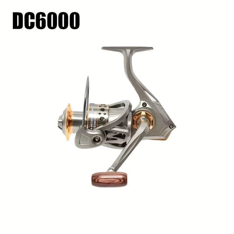 Spinning Fishing Reel DC1000-DC6000 – 5.2:1 Gear Ratio, 22LB Max Drag, Aluminum Alloy Body, Smooth Casting for Freshwater & Saltwater Fishing