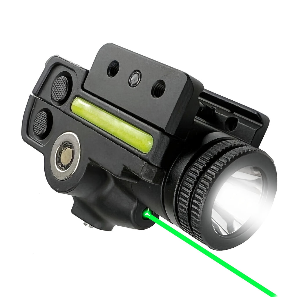 Tactical Green Laser Sight with LED Flashlight Combo USB Rechargeable Ambidextrous for 20mm Picatinny Rail Air Pistol Handgun Shotgun Rifle