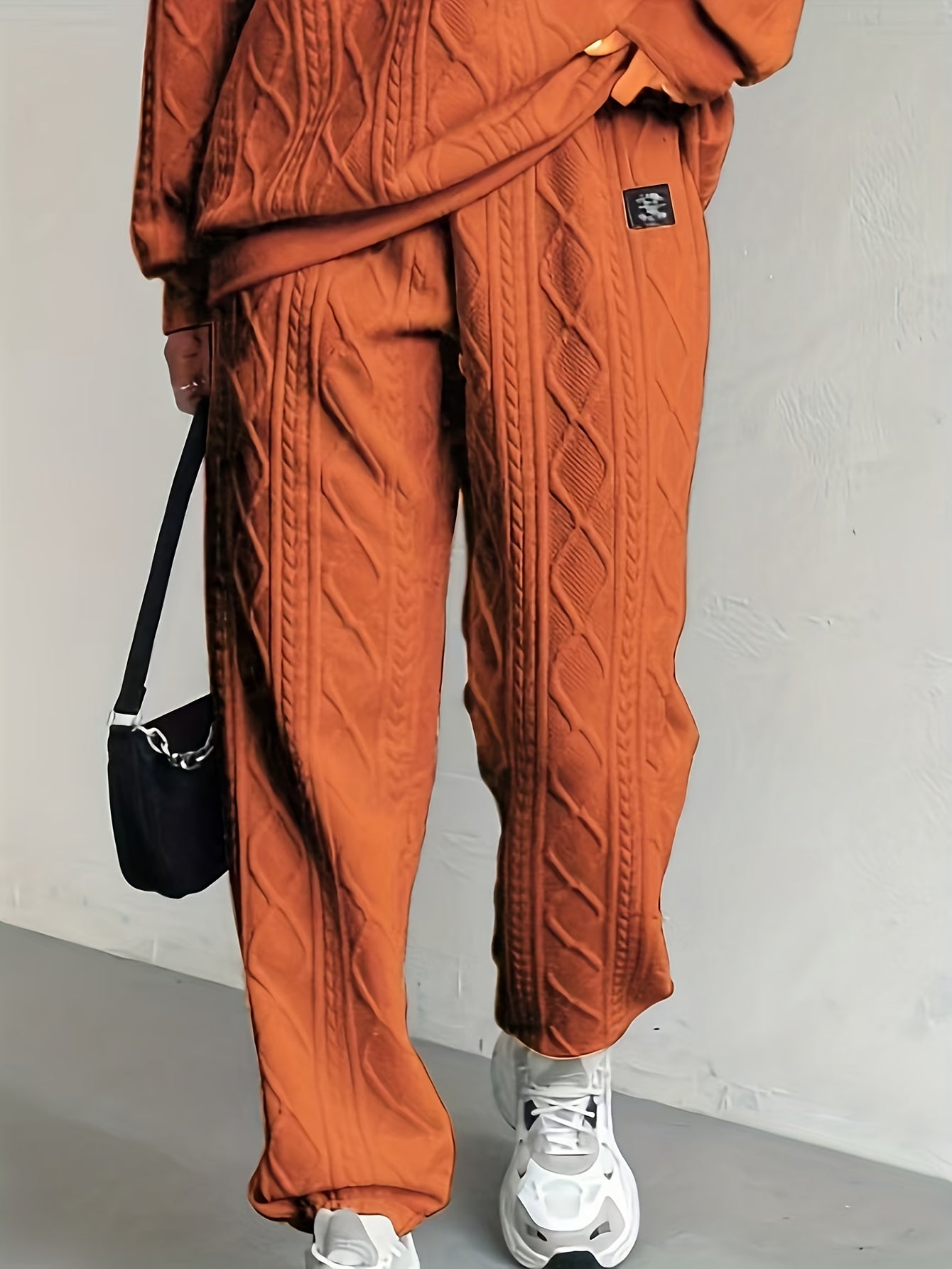 Women's Casual Pullover Two-Piece Set Long Sleeve Top & Jogging Pants – Spring Fall Loungewear S-XXL