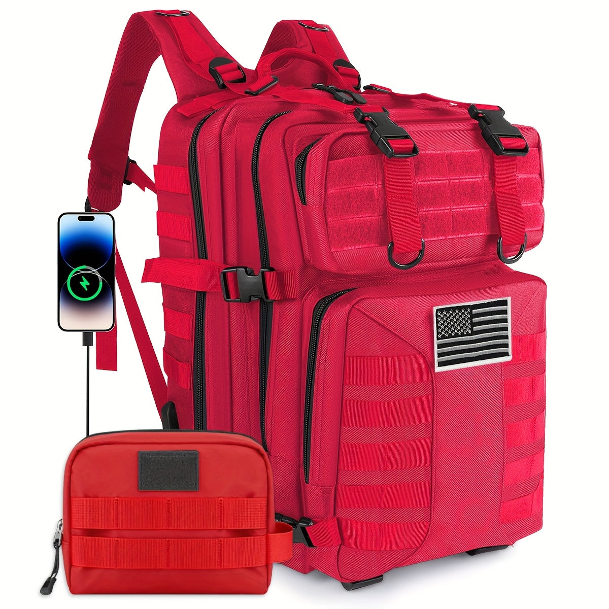 Tactical Backpack 50L (13.21 Gal) – High Capacity Unisex Military Bag for Camping, Hiking, Hunting, Fishing & Travel, Multiple Color Options with Optional Storage Bag