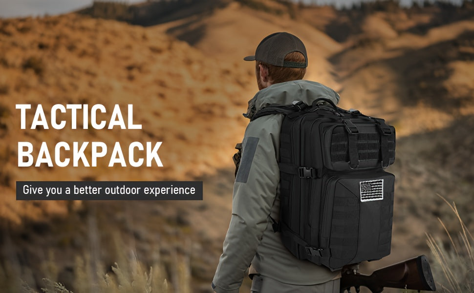 Tactical Backpack 50L (13.21 Gal) – High Capacity Unisex Military Bag for Camping, Hiking, Hunting, Fishing & Travel, Multiple Color Options with Optional Storage Bag