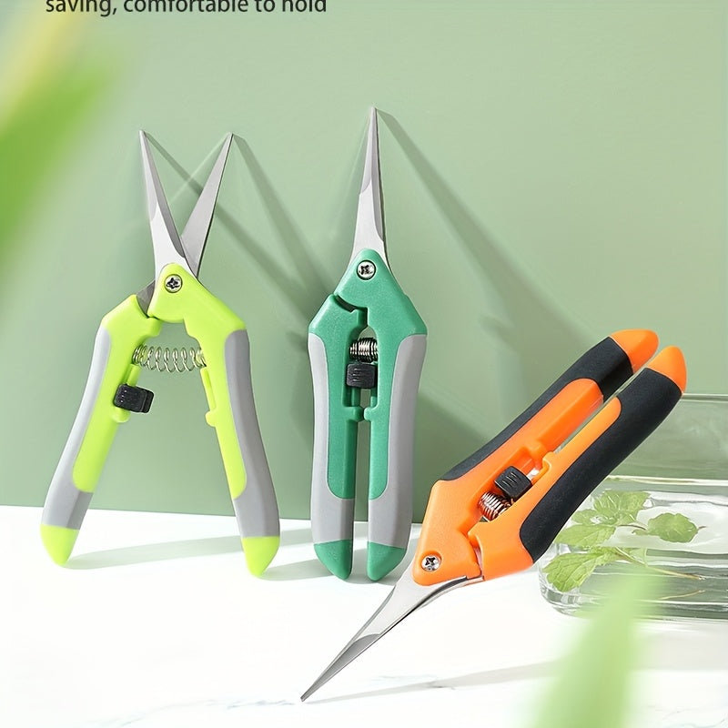 Garden Pruning Shears Set 6-Piece - Stainless Steel Bypass Pruners, Ergonomic Non-Slip Handles, Fruit Picker Branch Cutter Lawn Trimming Tree Care Kit for Men Women