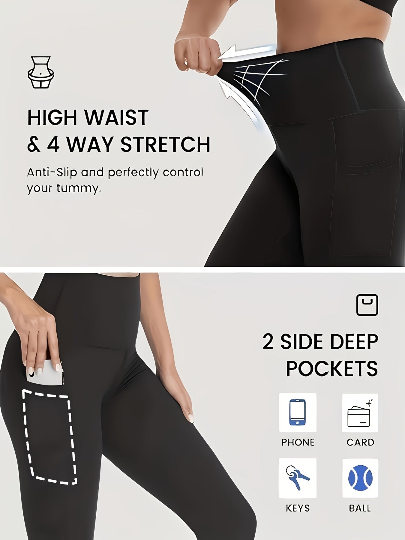 Tummy Control Leggings for Women 5 Pack – Hip Lifting Quick Dry High Stretch Breathable Yoga Gym Pilates Workout Pants XS-XL Mixed Colors