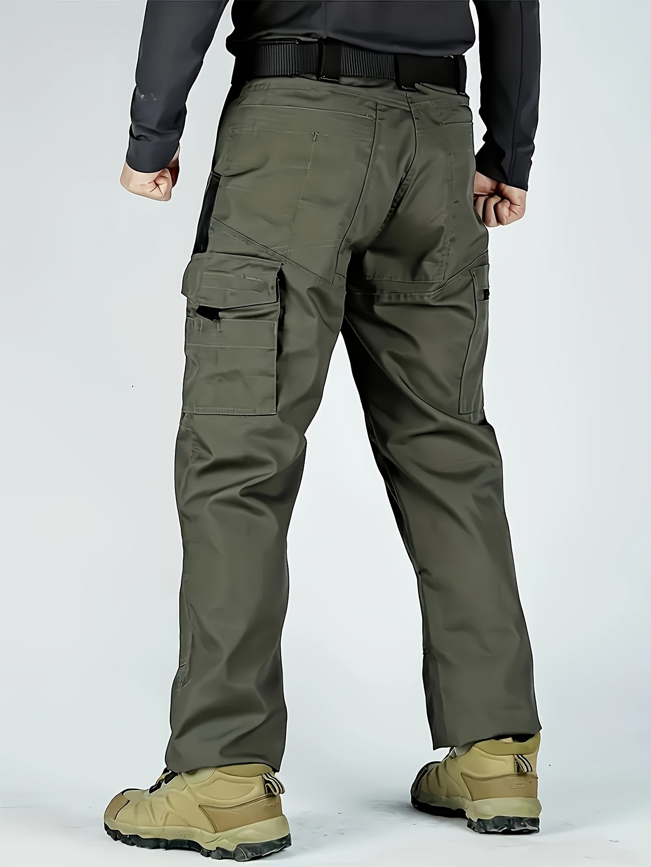 Men's Tactical Cargo Pants Quick-Dry Lightweight Hiking Pants Multi-Pocket Outdoor Work Pants for Men S-XXXL Black Grey Green