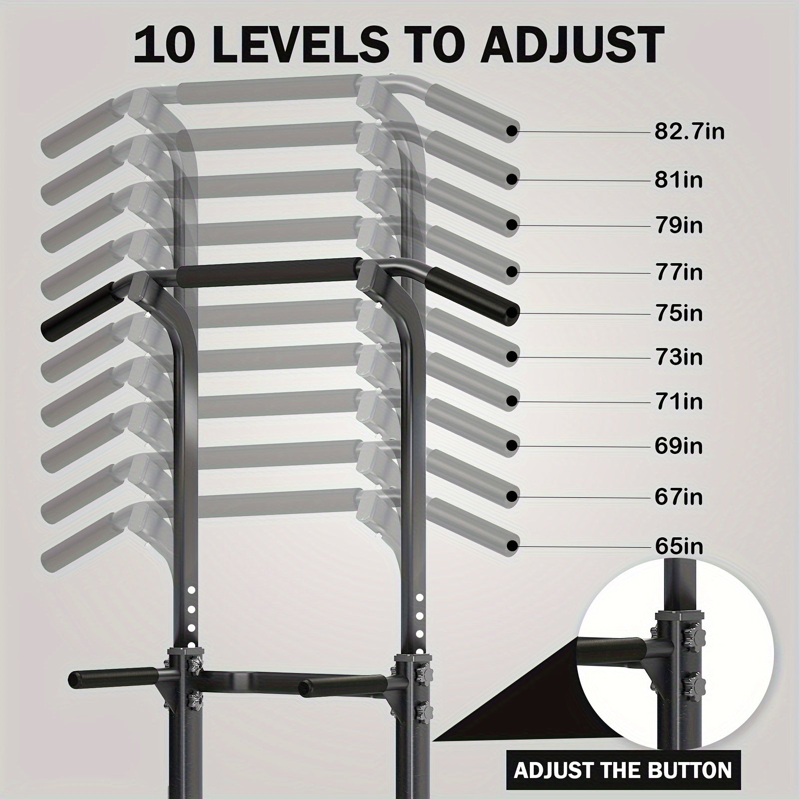 Power Tower Dip Station with Adjustable Pull-Up Bar – 330 lb Capacity Home Gym Strength Training Equipment for Pull-Ups, Dips, Knee Raises & Full Body Workout