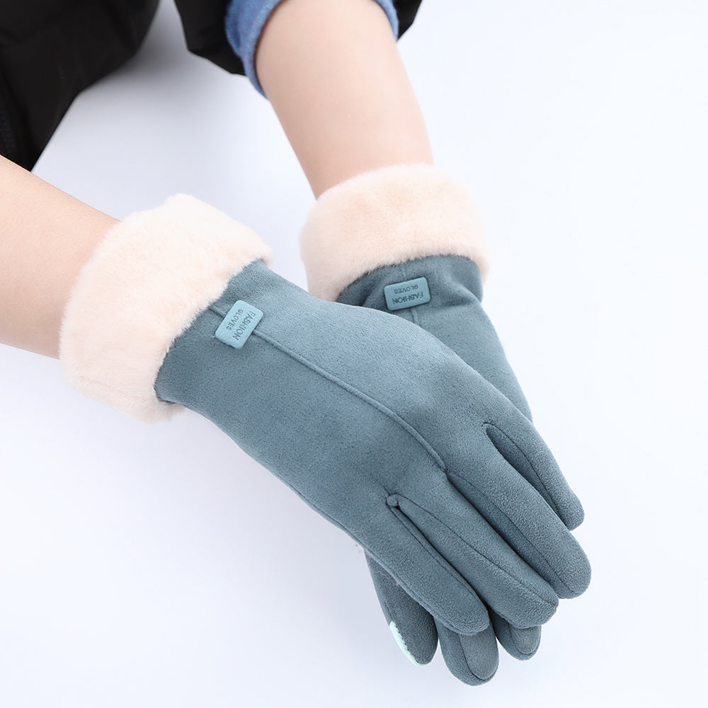 Women's Touchscreen Winter Gloves Windproof Fleece-Lined Thermal - 1/2/3 Pack for Cycling Outdoor Activities, Soft Warm Cold Weather Gloves Black Gray Blue Brown Pink