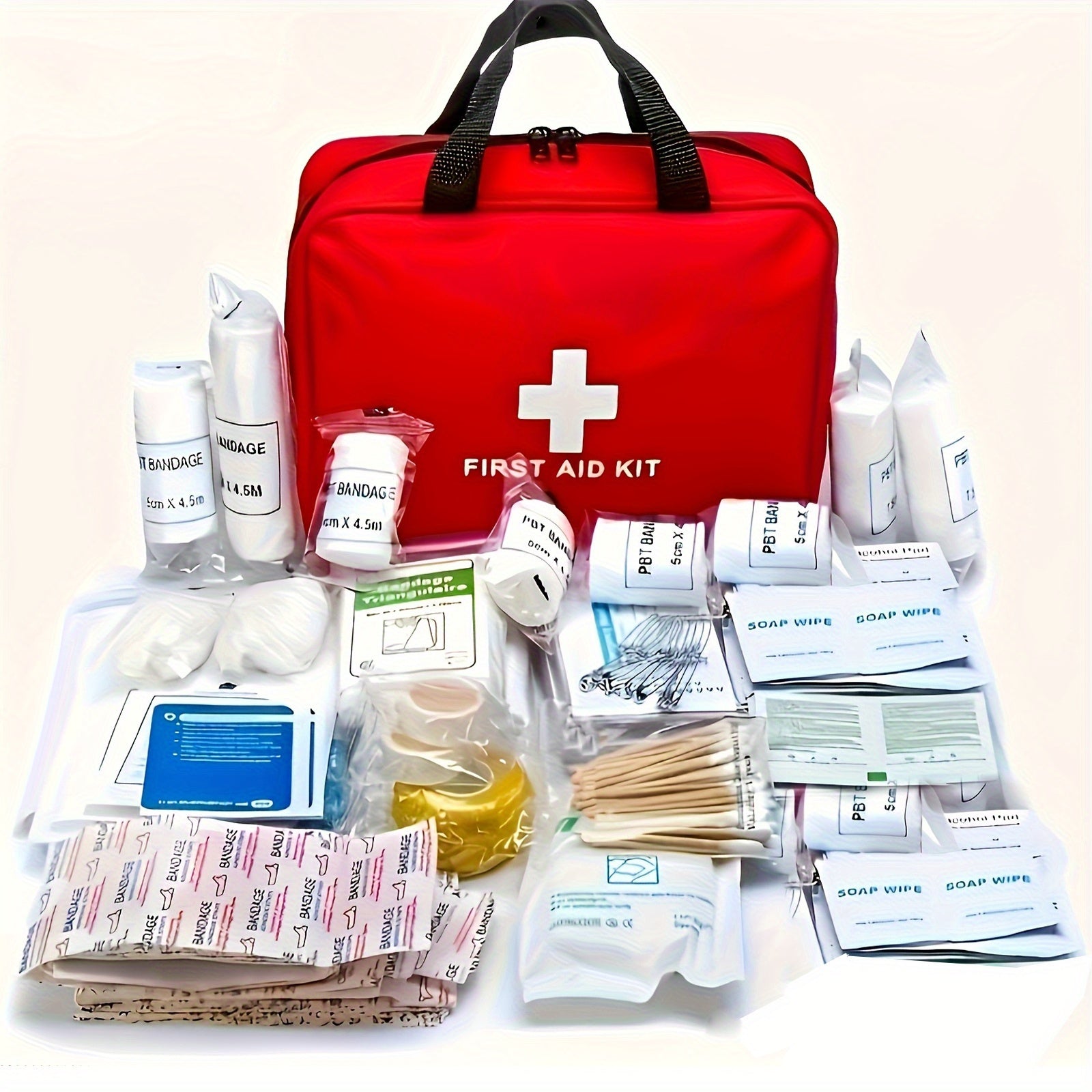 152 Piece First Aid Kit Waterproof Compact Trauma Medical Kit for Emergencies Home Office Car Travel Camping Hiking Boating Outdoor Survival