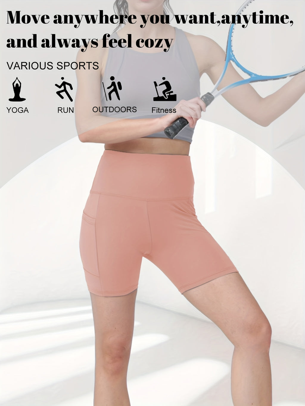 Women's High Waisted Yoga Shorts Butt Lifting Tummy Control, 88% Polyester Stretch Workout Shorts for Running Cycling Fitness, Casual Athletic Shorts Sizes S-XXL Black Dark Gray