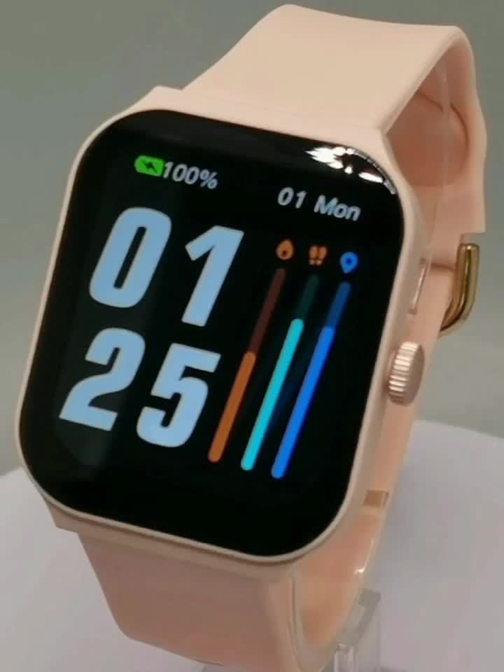 Smart Watch 1.83 Inch Screen Wireless Calling Fitness Tracker Step Counter Heart Rate Monitor Multiple Sports Modes for iPhone Android Men Women