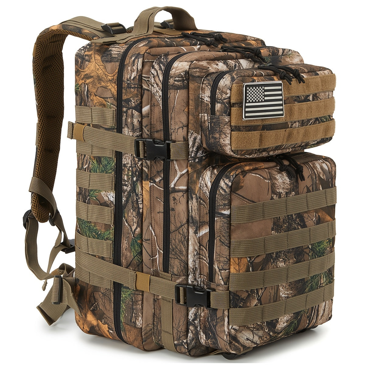 Large Tactical Travel Backpack Carry-On Approved Laptop Compartment Heavy Duty Rucksack Multiple Pockets 13 Colors Hiking Camping School Work Men Women 45L