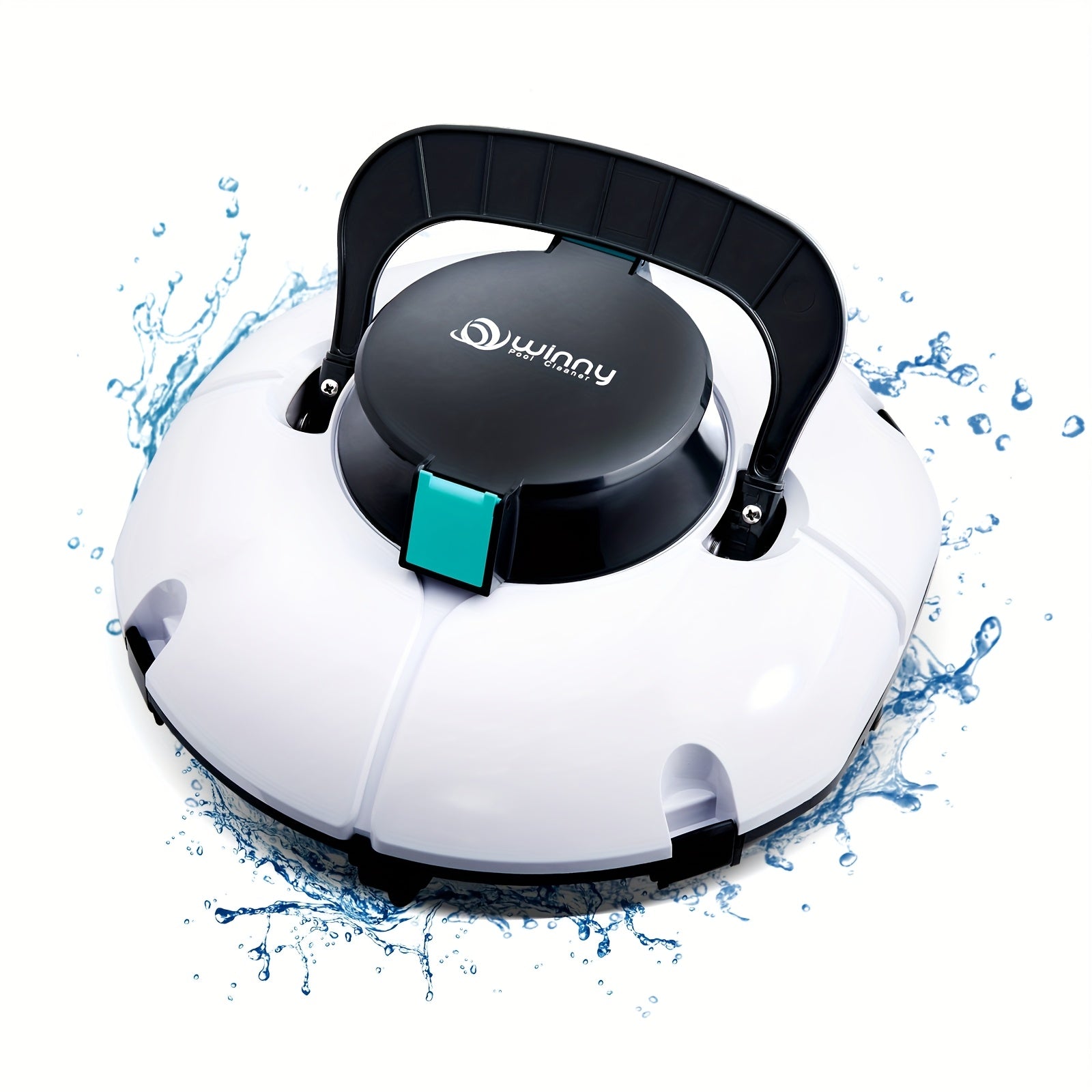 Cordless Robotic Pool Vacuum Cleaner 80-Min Battery – Dual Motor Strong Suction Auto Cleaning for Above Ground Flat Floor Round Oval Rectangular Pools Up to 30ft WINNY 200 SE