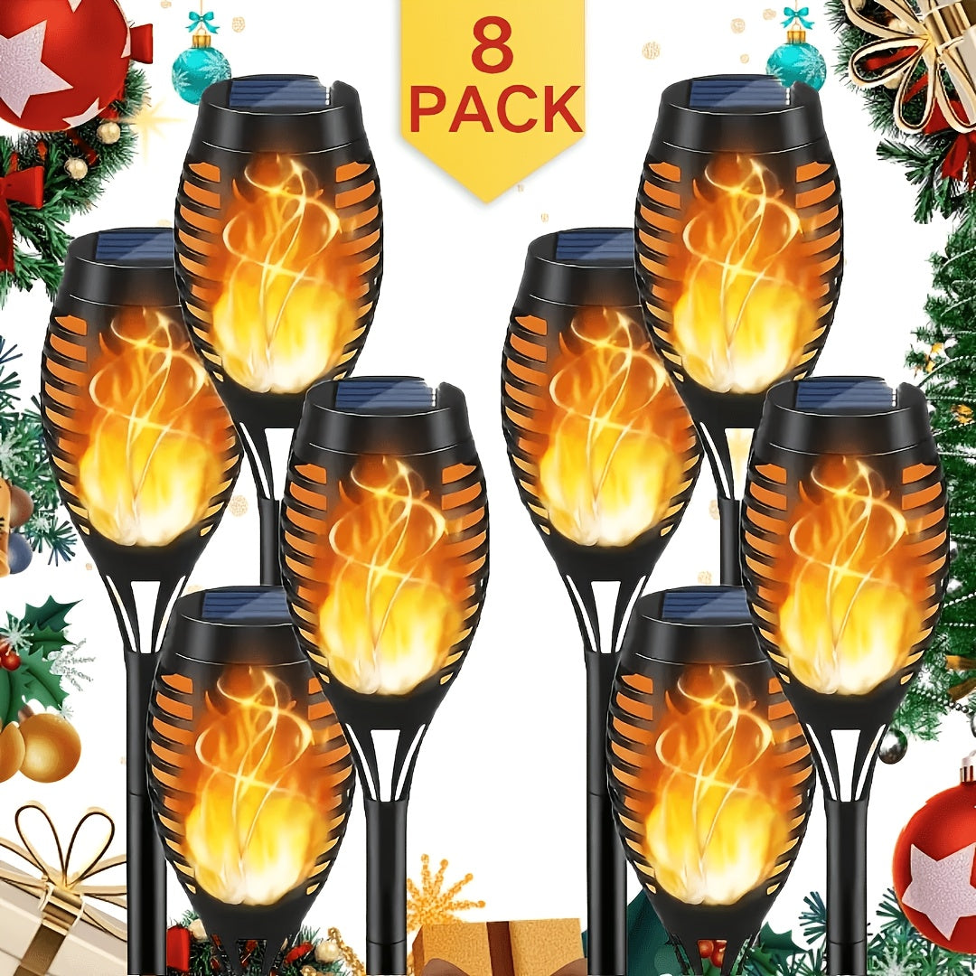 Solar Torch Lights Outdoor Flame Effect LED Garden Yard Decor Waterproof IP55 Warm White Colored 2 8 10 20 Pack