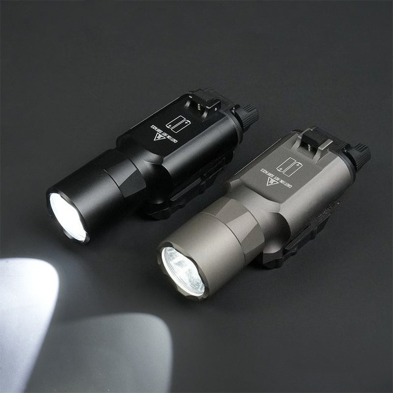 Tactical Flashlight X300U 500 Lumens LED – Picatinny Rail Mount Weapon Light for Hunting Rifle Pistol Airsoft Scout Light High-Power White Light Outdoor Tactical Gear Black Desert Tan