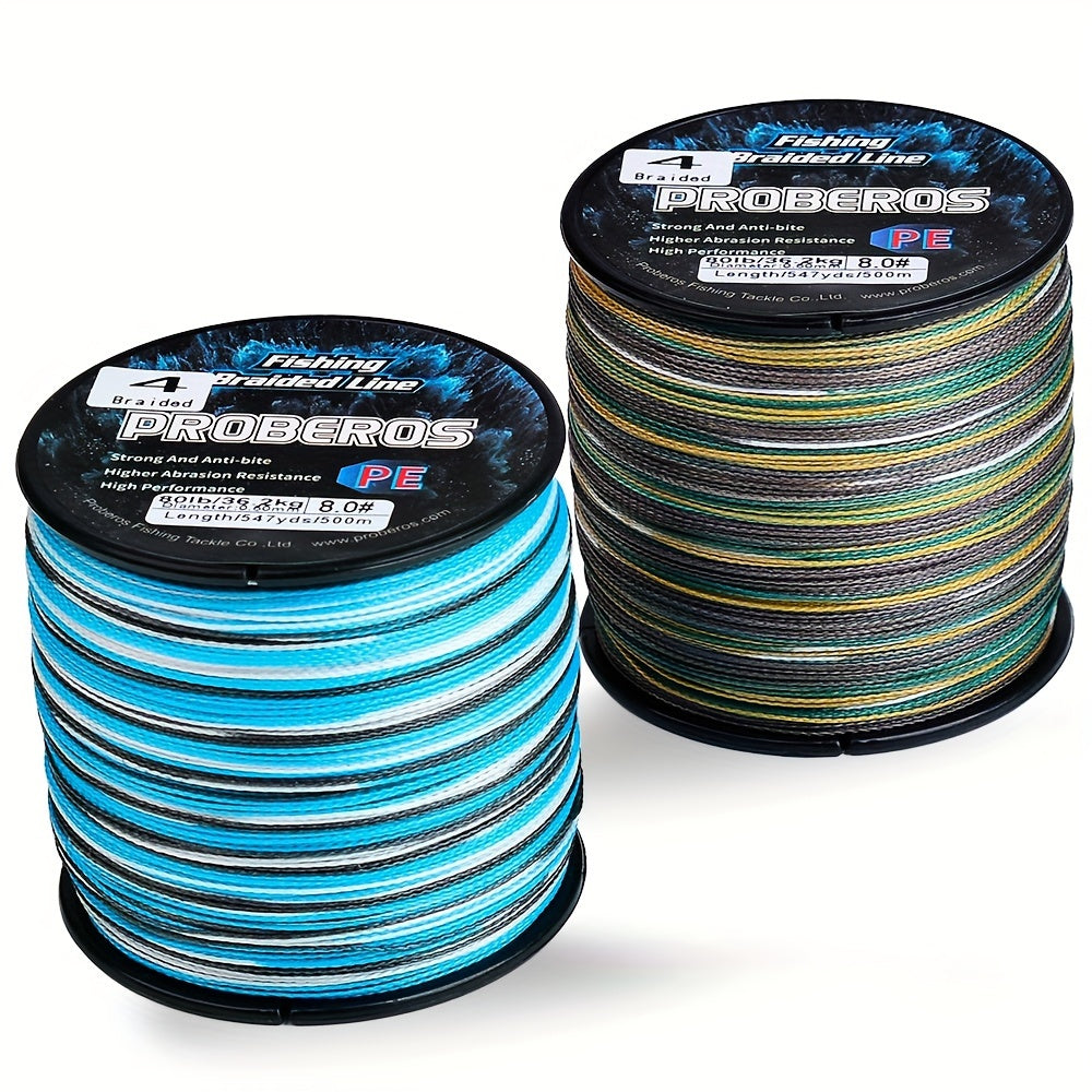 Braided Fishing Line 547 Yards 4 Strand 6LB-80LB Abrasion Resistant Zero Stretch Superline – Gray Green Camo Fishing Braid