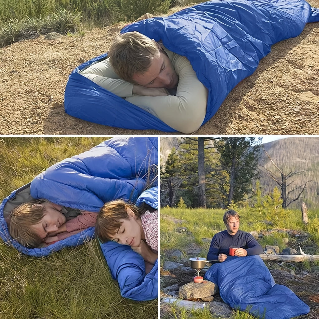 4 Season Sleeping Bag Lightweight Cold Weather – Envelope Design, Drawstring Closure & Adjustable Head Strap | 0–19°F Rated for Camping, Backpacking, Hiking & Mountaineering | 1 or 2 Pack