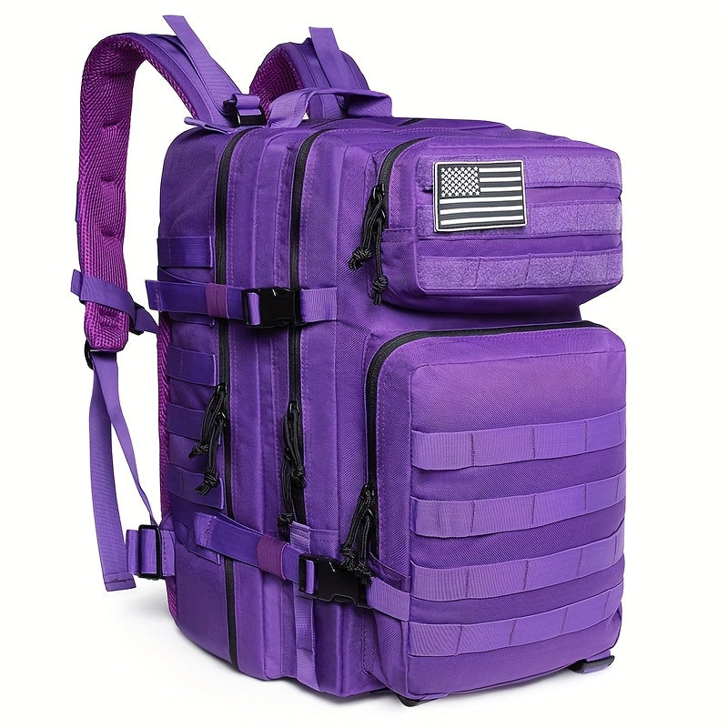 Large Tactical Travel Backpack Carry-On Approved Laptop Compartment Heavy Duty Rucksack Multiple Pockets 13 Colors Hiking Camping School Work Men Women 45L