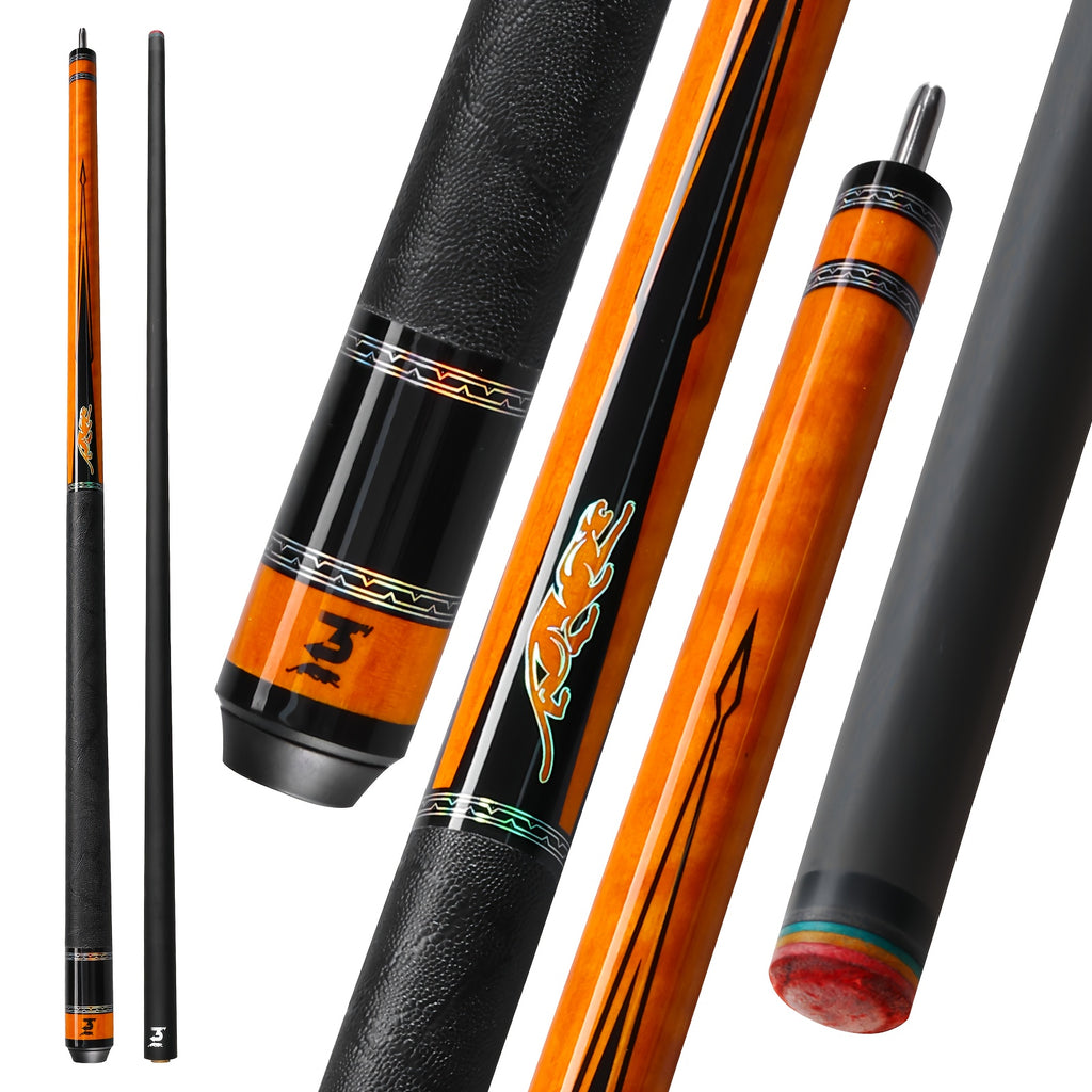 Carbon Fiber Pool Cue 58 Inch Professional Billiard Cue Stick Low Deflection 12.5mm Tip 3/8x8 Pin Joint Leather Grip – PREDAIDR SP Series Billiards Cue for Pool Players