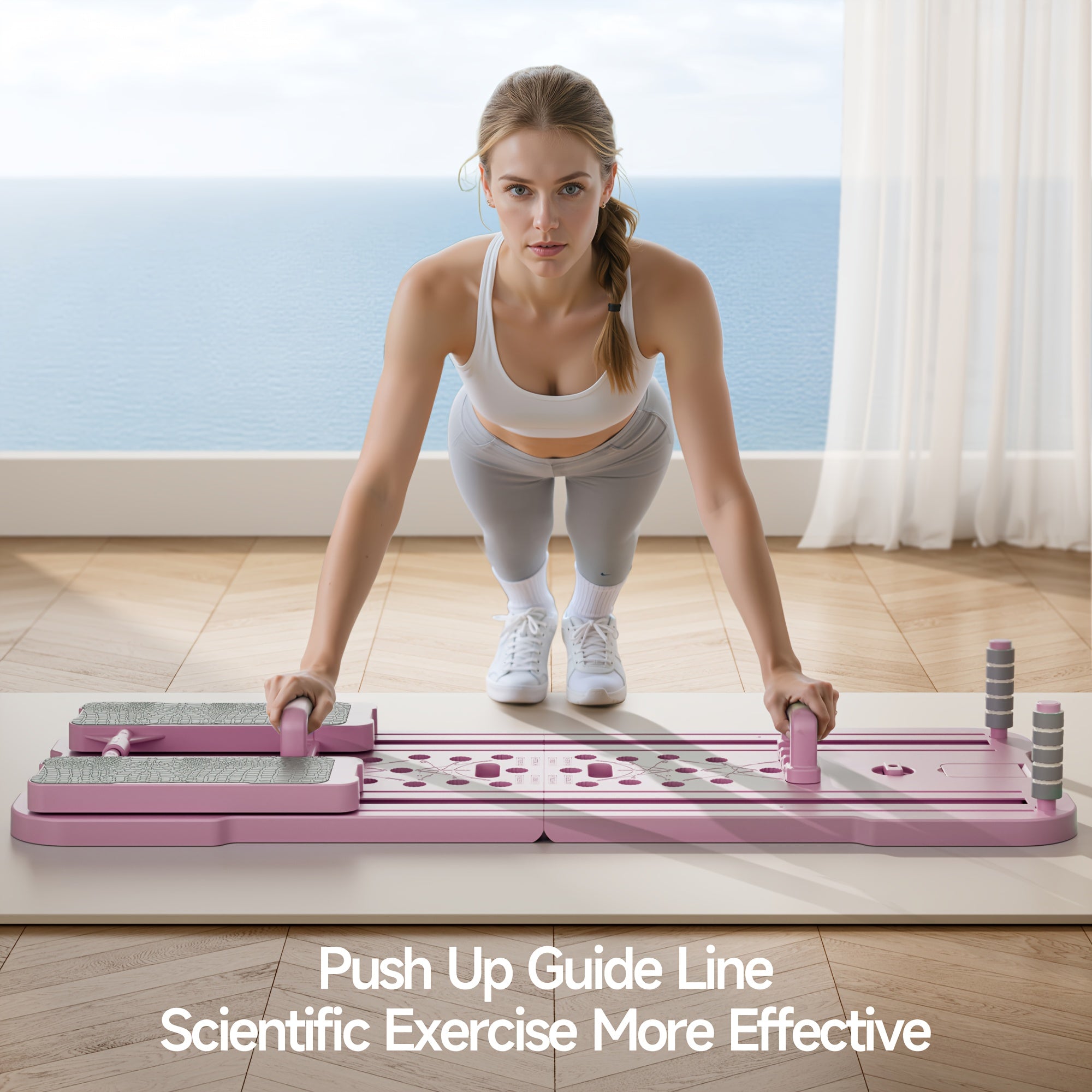 9-in-1 Portable Pilates Reformer Board – Multifunctional Ab Wheel Push-Up Exercise Equipment for Home Gym Full Body Core Training Muscle Toning, Gift for Her Him