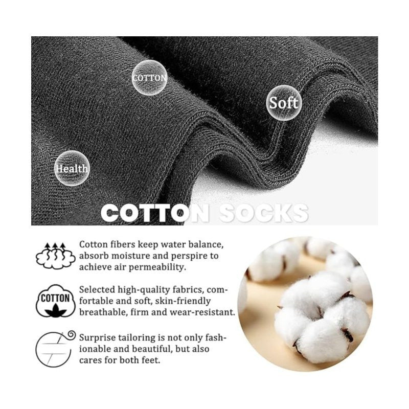 Athletic Cotton Ankle Socks 12-Pack for Men Women – Low Cut Breathable Moisture-Wicking Running Sport Socks, Reinforced Heel & Toe, White Black Mixed, Sizes 9-11 & 10-13