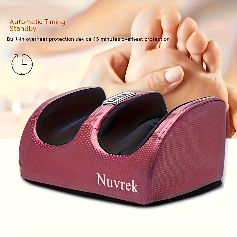 Foot Massager for Circulation and Relaxation with Heat – Electric Foot Massager Machine, Father's Day Mother's Day Gift, Black & Red