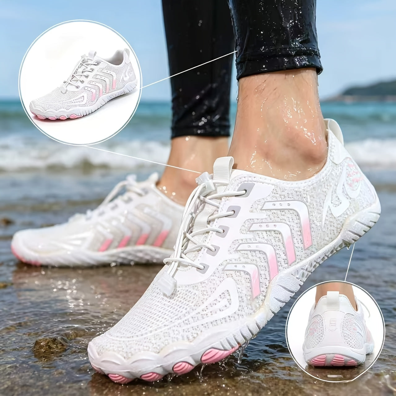 Women's Barefoot Sneakers – Lightweight Casual Shoes for Yoga, Fitness, Beach, Swimming & Water Sports, Couple Shoes Indoor Outdoor, Sizes US 5-12.5