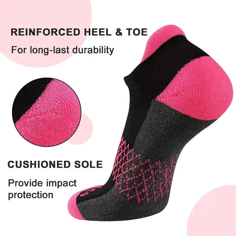 Women's Athletic Socks 18 Pairs Colorful Stripe Low Cut Non-Slip Breathable Running Basketball Gym Sports Socks Spring Summer All Season