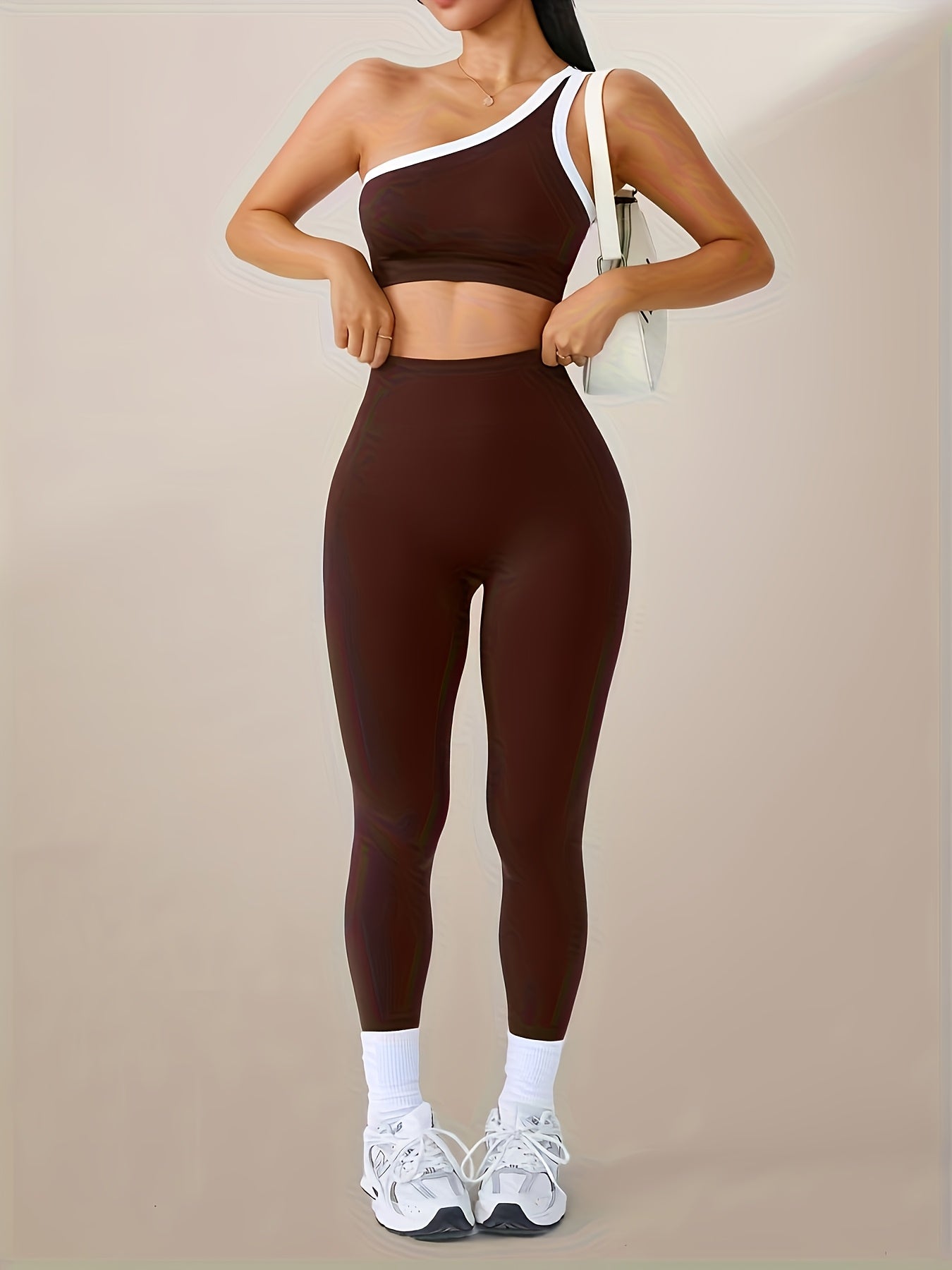 High-Waisted Butt-Lifting Leggings & Sports Bra Set for Women 2-Piece Stretchy Yoga Workout Outfit Solid Color Running Activewear with Camisole Top XS-XL