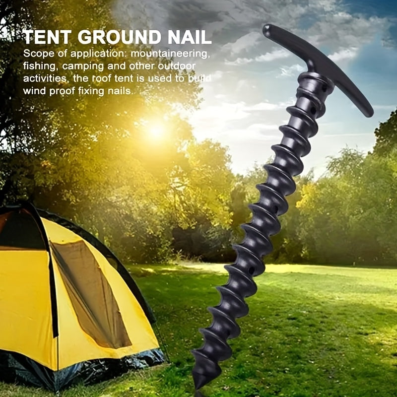Camping Tent Stakes 12-Pack High Strength Lightweight Wind-Proof Rotating Ground Nails for Tent Tarp Camping Hiking Mountaineering Fishing Outdoor Activities