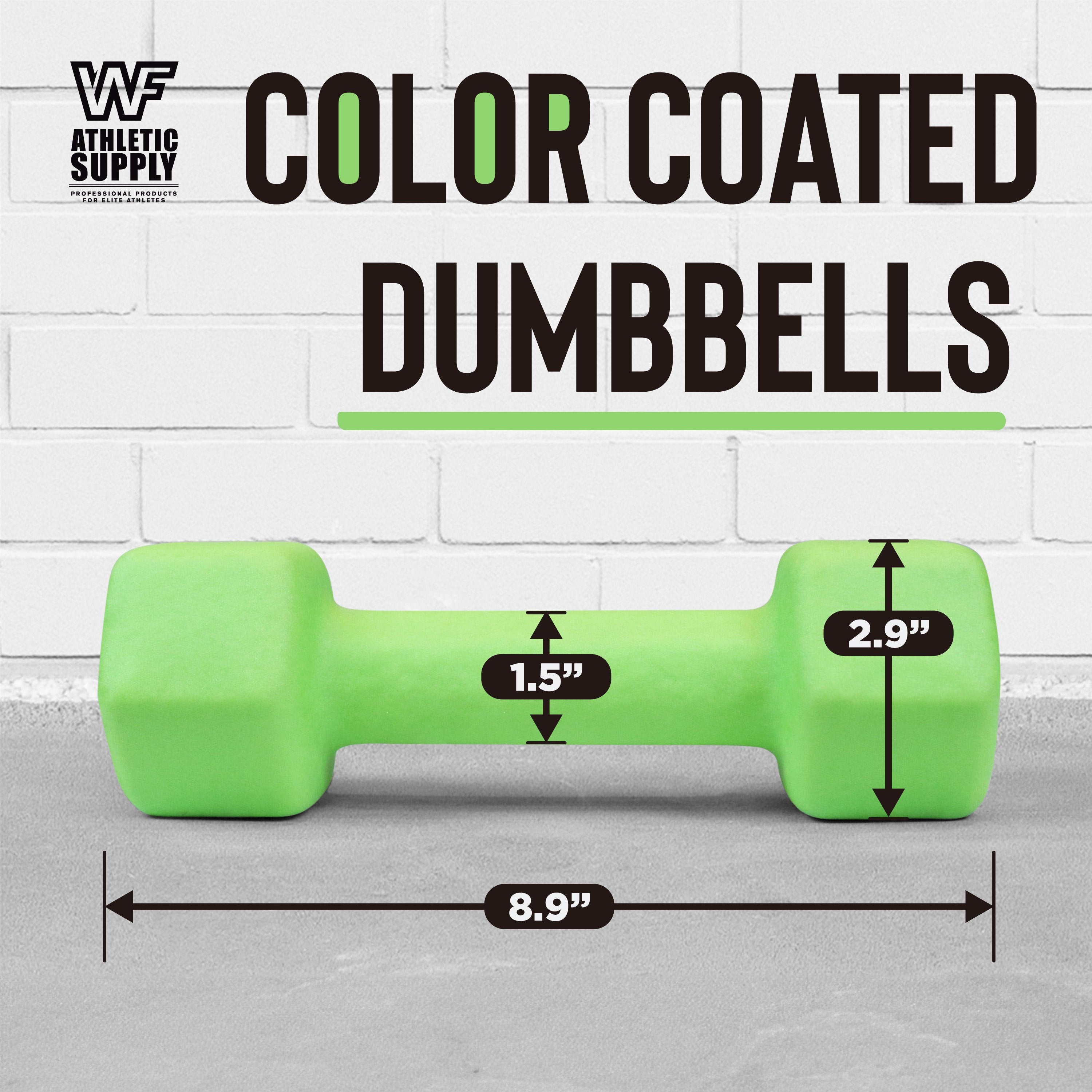 Neoprene Hex Dumbbells Pair Color-Coded Cast Iron Non-Slip Hand Weights for Women Men Strength Training Home Gym Workout 2LB 5LB 8LB 12LB 15LB Anti-Roll